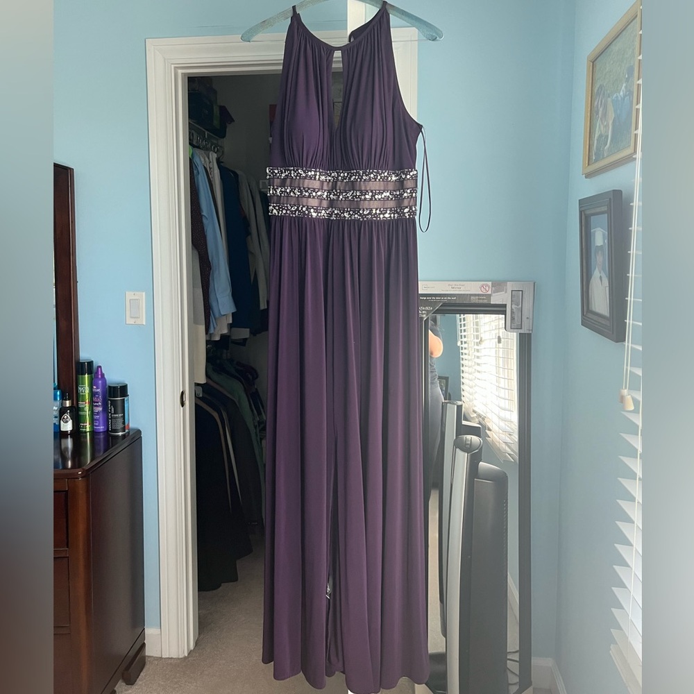 R&M Richard’s purple halter dress